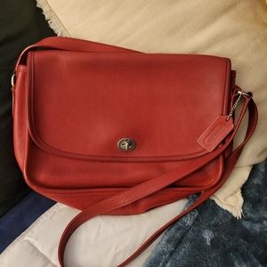 Red Vintage Coach Crossbody Bav
